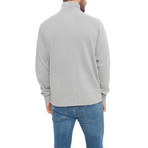 Full-Zip Acid Wash Sweatshirt // Mid Grey Melange (S)