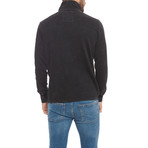 Full-Zip Acid Wash Sweatshirt // Black (S)