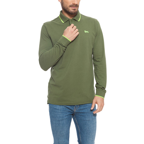 Pique Long-Sleeve Polo // Army (S)