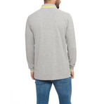 Pique Long-Sleeve Polo // Mid Grey Melange (XL)