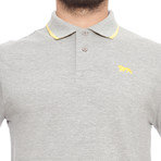 Pique Long-Sleeve Polo // Mid Grey Melange (XL)