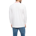 Pique Long-Sleeve Polo // White (S)