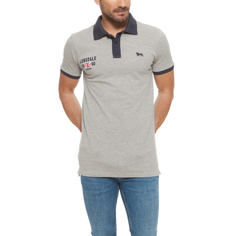 Pique Short-Sleeve Polo // Medium Grey Melange (S)