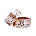 Incuse American Indian Coin Ring // Copper (Size 6)