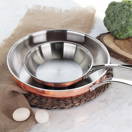 Tri-Ply Copper Clad Induction Ready Fry Pan Set