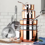 Tri-Ply Copper Clad Induction Ready Cookware Set // 11 Piece