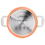 Tri-Ply Copper Clad Induction Ready Stock Pot + Steamer
