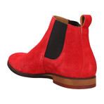 Suede Chelsea Boot // Red (Euro: 40)