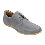 Suede Lace-Up Loafer Driver // Grey (Euro: 45)