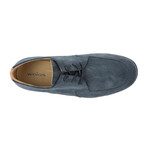 Suede Lace-Up Loafer Driver // Dark Blue (Euro: 43)