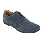 Suede Lace-Up Loafer Driver // Dark Blue (Euro: 44)
