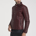 Eli Leather Jacket // Bordeaux (L)