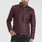 Eli Leather Jacket // Bordeaux (3XL)