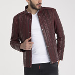 Eli Leather Jacket // Bordeaux (XL)