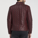 Eli Leather Jacket // Bordeaux (3XL)