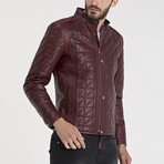 Eli Leather Jacket // Bordeaux (L)