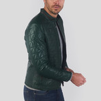 Paul Leather Jacket // Green (3XL)