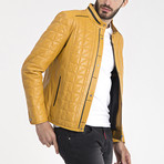 Luke Leather Jacket // Yellow (XL)