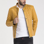 Luke Leather Jacket // Yellow (S)
