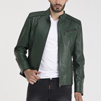 Mathews Leather Jacket // Green (XL)
