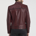 Thurston Leather Jacket // Bordeaux (S)