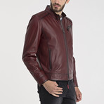Thurston Leather Jacket // Bordeaux (2XL)