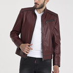Thurston Leather Jacket // Bordeaux (L)
