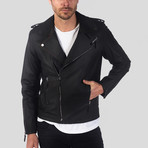David Leather Jacket // Brown Tafta (L)