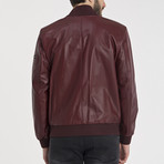 Henry Leather Jacket // Bordeaux (S)
