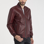 Henry Leather Jacket // Bordeaux (M)