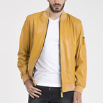 Samuel Leather Jacket // Yellow (M)