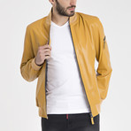 Samuel Leather Jacket // Yellow (2XL)