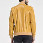Samuel Leather Jacket // Yellow (3XL)
