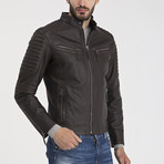 Cole Leather Jacket // Brown Tafta (S)