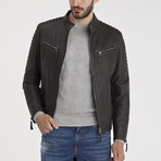 Cole Leather Jacket // Brown Tafta (3XL)