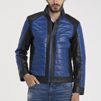 Julius Leather Jacket // Blue (3XL)