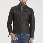 Cole Leather Jacket // Brown Tafta (M)