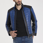 Julius Leather Jacket // Blue (XL)