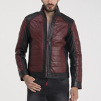 Brett Leather Jacket // Bordeaux (M)