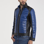 Julius Leather Jacket // Blue (S)