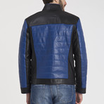 Julius Leather Jacket // Blue (2XL)
