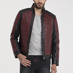 Brett Leather Jacket // Bordeaux (L)