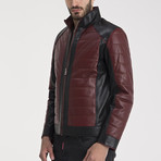 Brett Leather Jacket // Bordeaux (3XL)