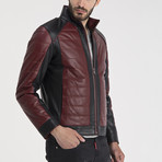Brett Leather Jacket // Bordeaux (M)