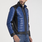 Julius Leather Jacket // Blue (L)