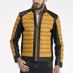 Amiel Leather Jacket // Yellow (L)