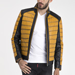 Amiel Leather Jacket // Yellow (L)