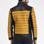 Amiel Leather Jacket // Yellow (XL)