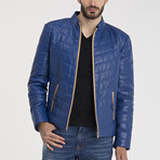 Fredrick Leather Jacket // Blue (L)