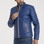 Fredrick Leather Jacket // Blue (3XL)